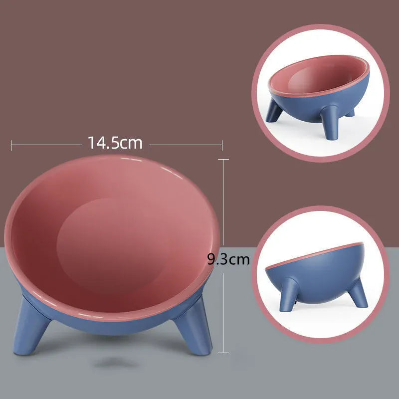 Cat and Dog Non-Breakable Bowl With Stand, Durable, Heat Resistant - Rock Yellow