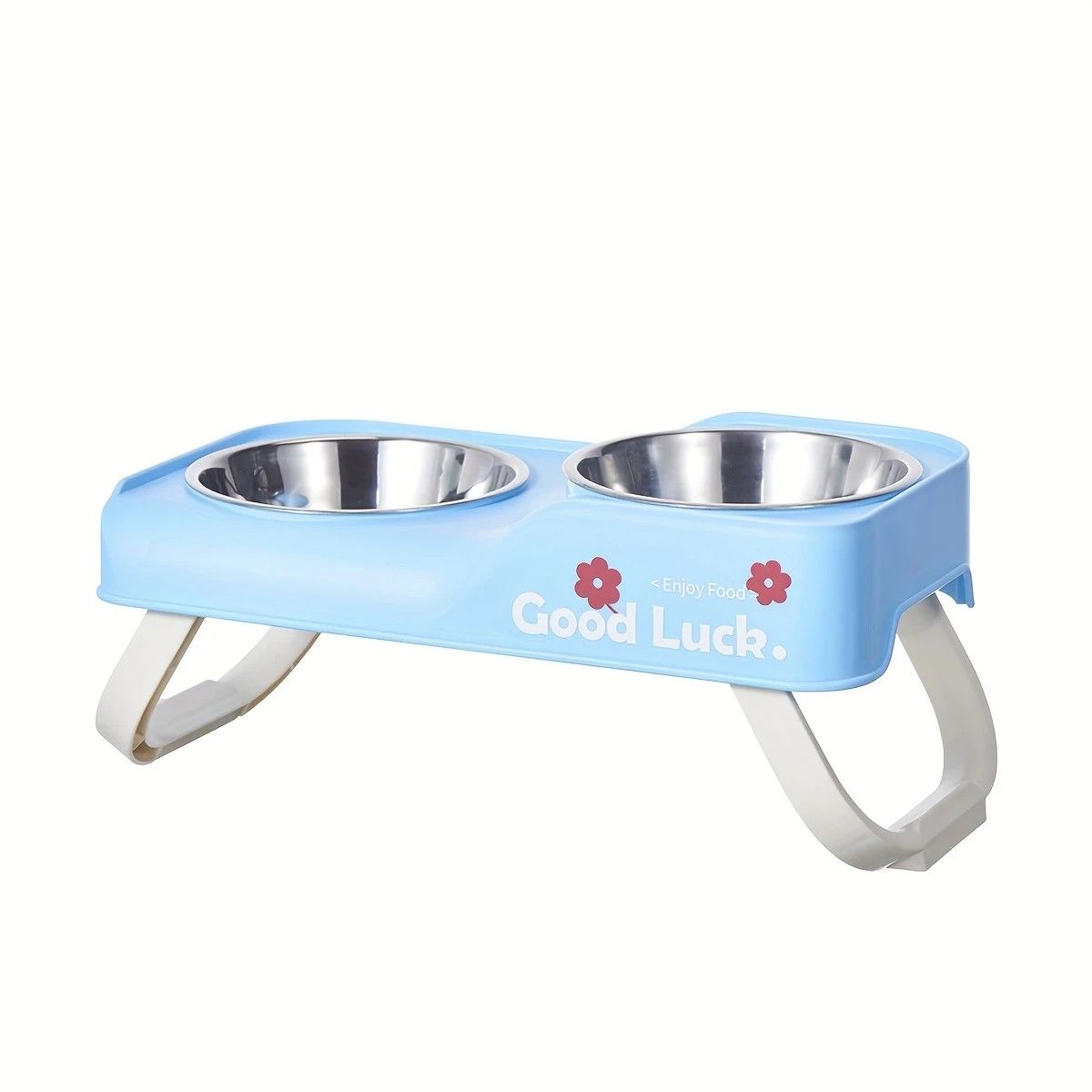 Dopamine Color Pet Bowl Set, Anti-Slip Adjustable Height Design for Small/Medium Dogs and Cats(pink)