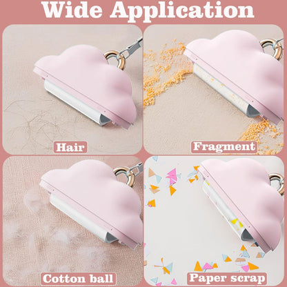 Mini Lint Roller Travel Size, Reusable Lint Roller for Travel, Pet Hair Remover Portable Lint Roller for Clothes with 150 Sheets Refillable - Black - Size 10cm