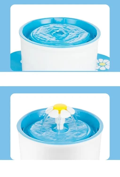 1.6L Round Pet Water Fountain for Cats and Dogs, Orange