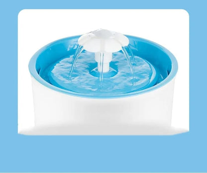 1.6L Round Pet Water Fountain for Cats and Dogs, Green