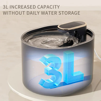 Automatic Cat Water Fountain USB Water Feeder Bowl with 6 Filter Cartridges, Ore White, Quiet Edition