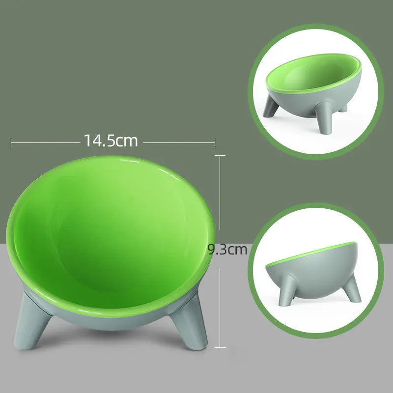 Cat and Dog Non-Breakable Bowl With Stand, Durable, Heat Resistant - Moff green