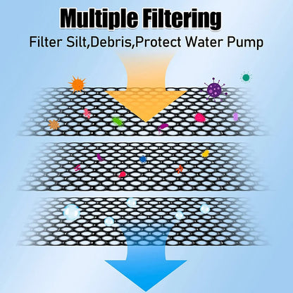 Pet Fountain Foam Filters, 16 Pack Round Sponge Replacement Filters for 2.5L 84 oz Stainless Steel Cat Fountain, Black