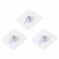 Self Adhesive Picture Hooks, Heavy Duty Picture Hangers Without Nails, Wall Hooks for Hanging, Transparent Waterproof Frame Hangers, Sticky Hook for Bathroom Kitchen, 3 Pcs, 2.4x2.4 2.8" x 2.8" White/3 Pcs