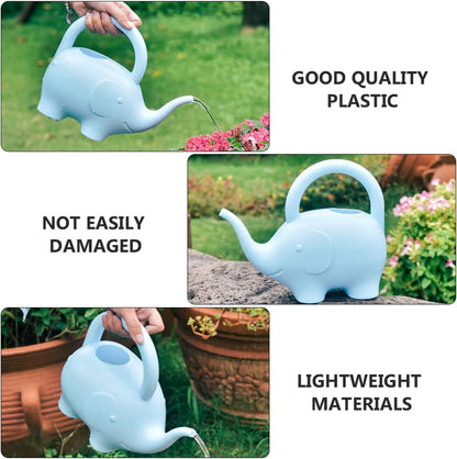 Blue Elephant Watering Can, 1 L Elephant Shape Watering Can Pot Plastic Novelty Watering Can Cute Animal Watering Cans