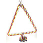 Triangle Bird Rope Swinging Bass - All Natural Material - Climbing and Chewing Safety - Bird Cage Toy Accessories - Perfect for Grey Parrots, Long tailed Parrots, and Cockatows