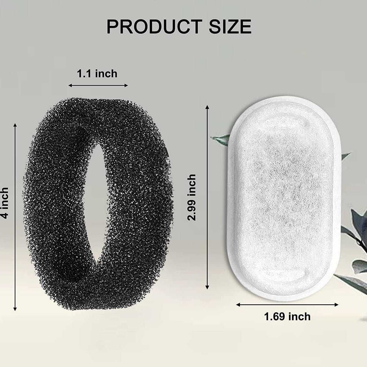 Cat Water Fountain Filters for Stainless Steel  Adjustable Water Flow Pet Fountain, 4 Pack Pet Replacement Filters with 4 Sponges