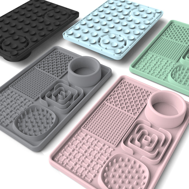 Pet Lick Mat, Food Bowl Pink (Square)