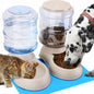 Automatic Pet Food and Water Dispenser, Automatic Water Fountain, Automatic Drinking and Feeding Bowl for Cat/Dog/Pet 3.8L x 2pcs