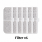 Cat Water Fountain Replacement Filters,for YSJ 1101 Water Fountain, 6 Pack Pet Fountain Filters with Activated Carbon and Sponge, Compatible with XC528 3L/101oz Automatic Cat Water Fountains
