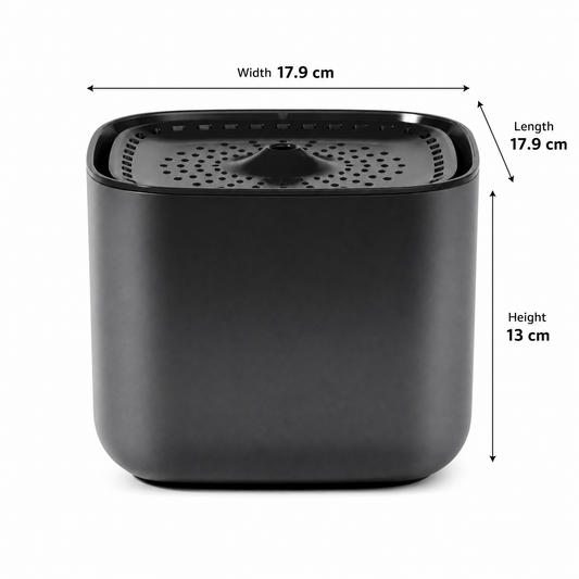 Black 3L/101oz Automatic Cat Water Fountain, Pet Water Dispenser with USB Wired Power, Detachable Design, Ultra-Quiet Pump (≤30dB), 3-Stage Filtration, Anti-Dry Burning Warning Light, BPA-Free for Multiple Cats & Small Dogs