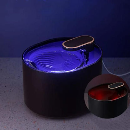 Premium Berlin‑Blue USB Automatic Cat Water Fountain with 6 Filters, Low‑Water Indicator