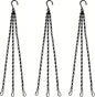 Hanging Basket Chain, 3 Sets Plant Hanger Metal Chains with Clips for Flower Pots, Planters, Bird Cage, Lanterns(Black) (Clips)