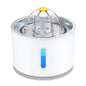 2.4L Pet Water Fountain - USB Powered Cat Water Dispenser with Filter and Flower Spout - Stainless Steel Drinking Bowl for Dogs Cats - Gray