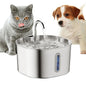 USB 2.2L Stainless Steel Pet Water Fountain for Cats and Small Dogs