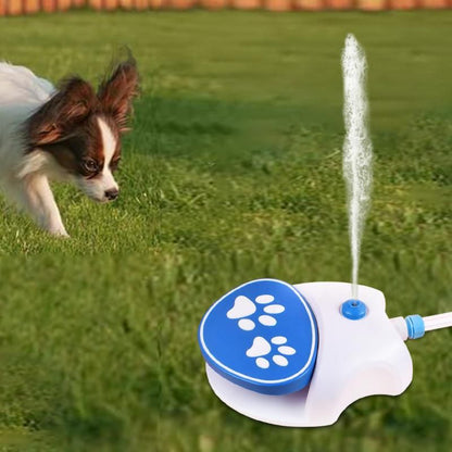 Outdoor automatic pet water fountain with pedal summer water dispenser/pedal motor orange