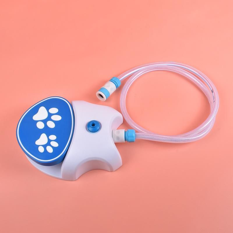 Outdoor automatic pet water fountain with pedal summer water dispenser/pedal motor orange