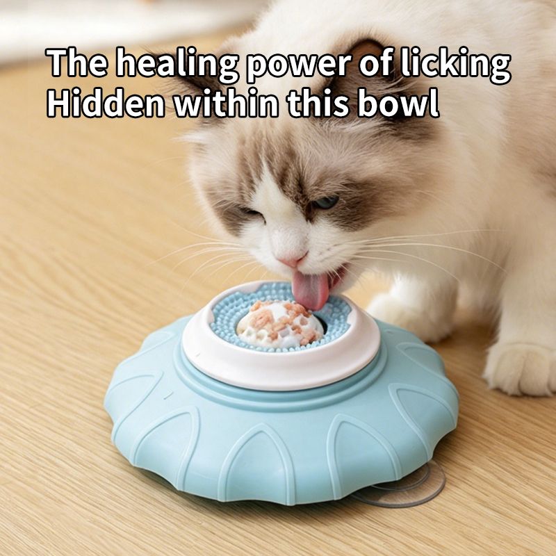 Slow Feeder Bowl for Pets, Non-Slip Puzzle Feeder for Cats and Dogs - Pink