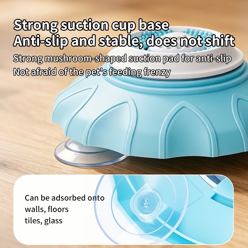 Slow Feeder Bowl for Pets, Non-Slip Puzzle Feeder for Cats and Dogs - Blue