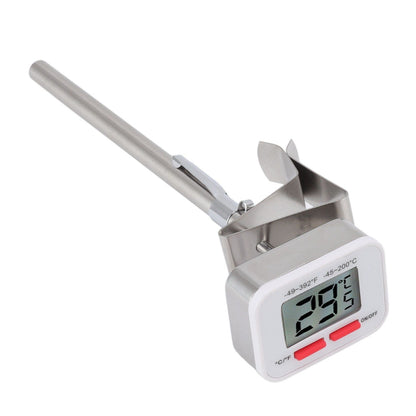 Food Thermometer Regulable Clip Large Display Screen Detachable Stainless Steel White Kitchen Thermometer