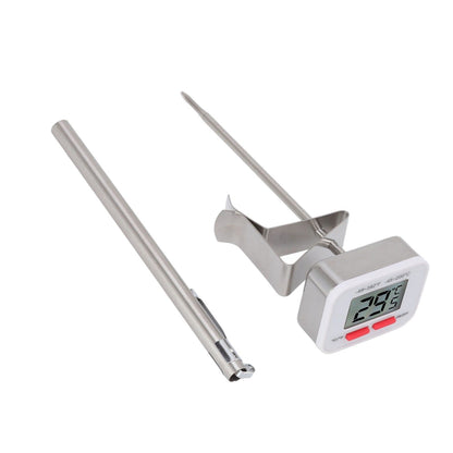 Food Thermometer Regulable Clip Large Display Screen Detachable Stainless Steel White Kitchen Thermometer