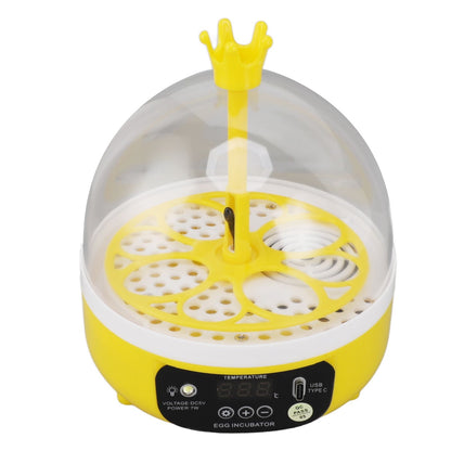 Mini Egg Incubator for Home Automatic Temperature Humidity Control 4 Eggs Candler Poultry Hatching Machine for Chickens Ducks Pigeons Manual Turning