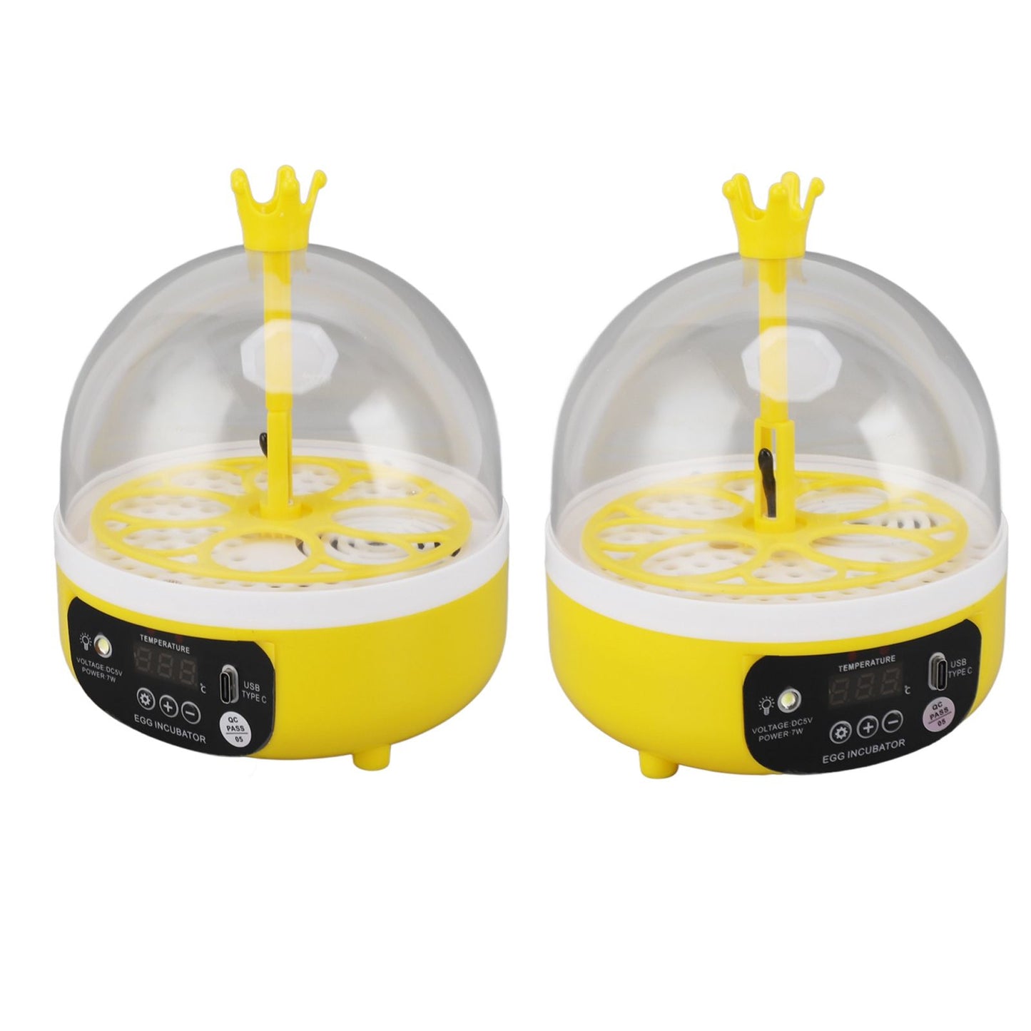 Mini Egg Incubator for Home Automatic Temperature Humidity Control 4 Eggs Candler Poultry Hatching Machine for Chickens Ducks Pigeons Manual Turning