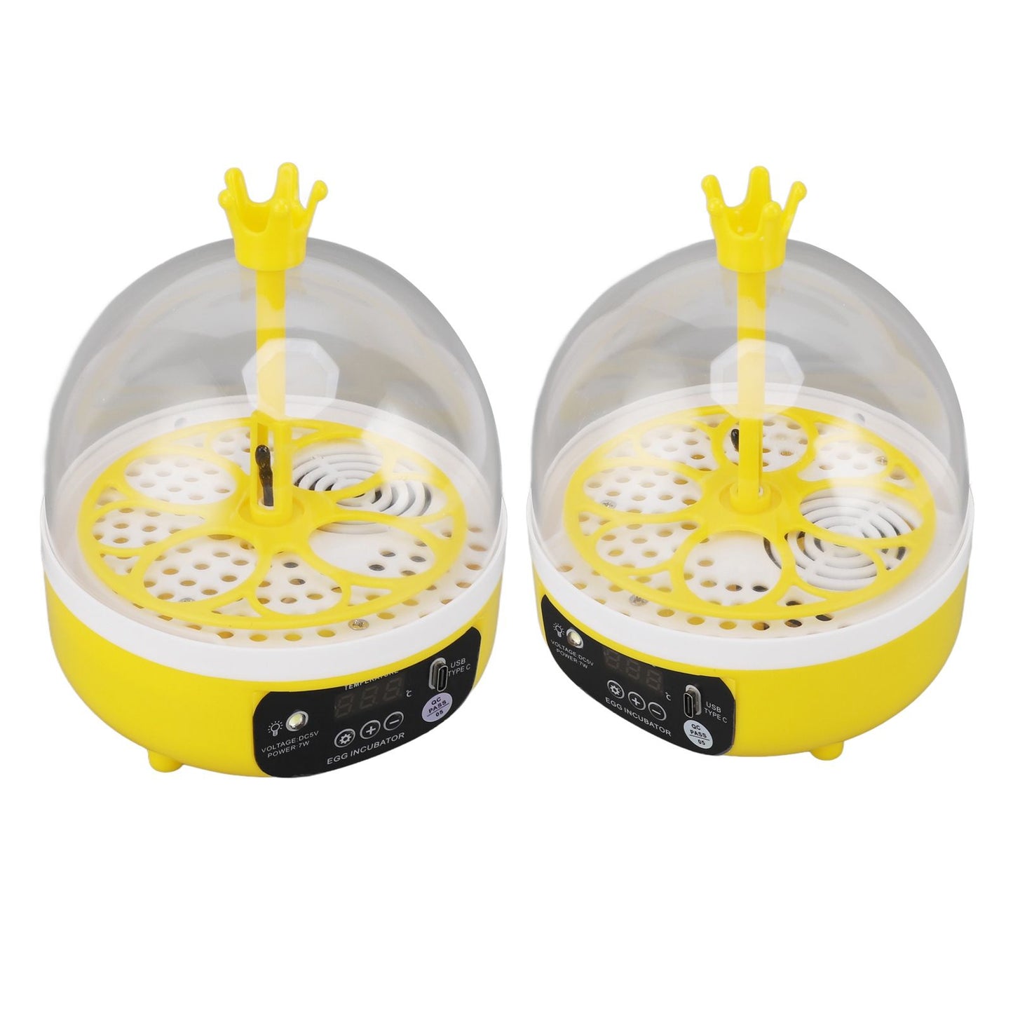 Mini Egg Incubator for Home Automatic Temperature Humidity Control 4 Eggs Candler Poultry Hatching Machine for Chickens Ducks Pigeons Manual Turning