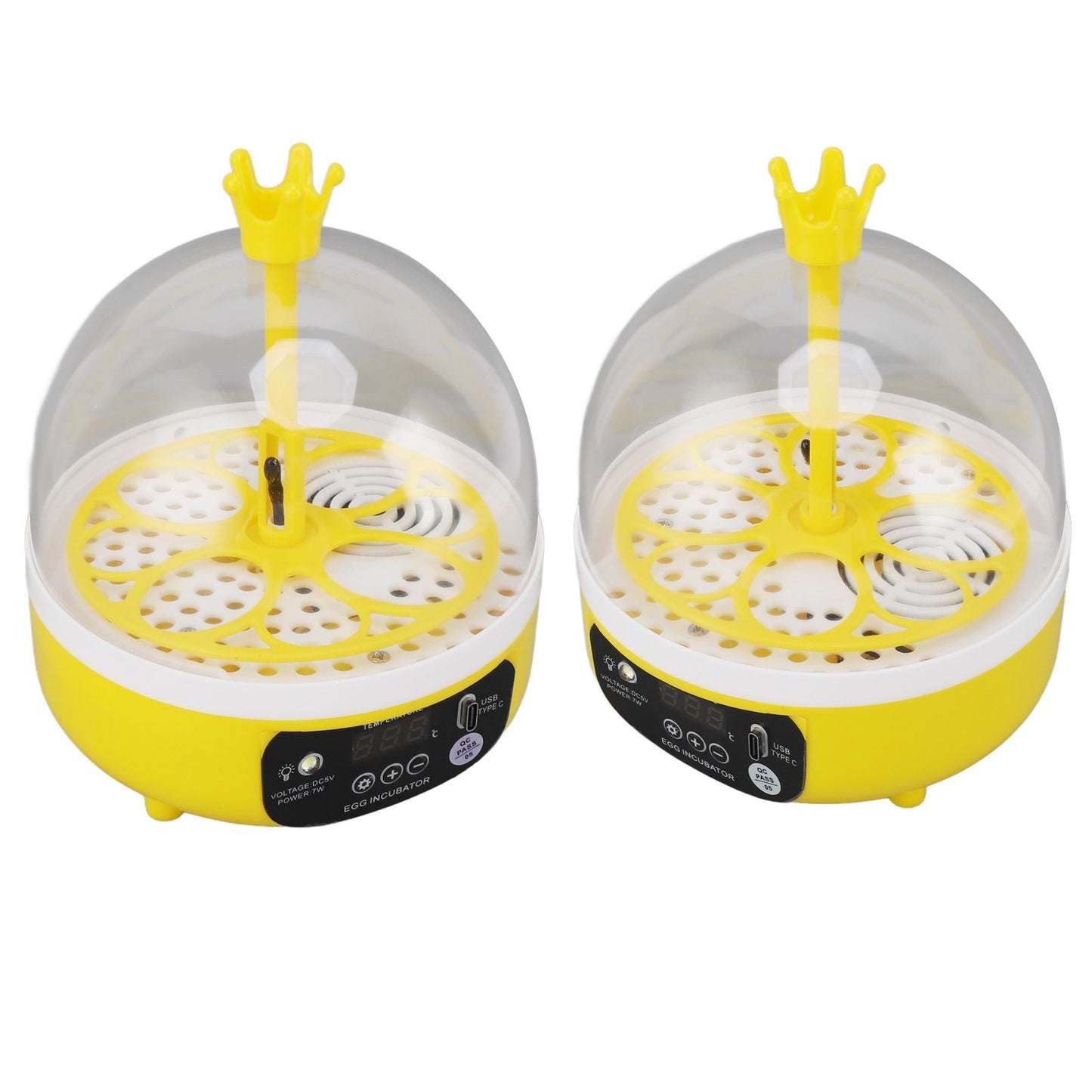 Mini Egg Incubator for Home Automatic Temperature Humidity Control 4 Eggs Candler Poultry Hatching Machine for Chickens Ducks Pigeons Manual Turning