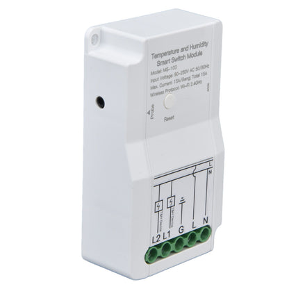 WiFi Temperature Humidity Switch Module Dual Relay Output with Temperature Probe 90‑250V for TUYA Smart App