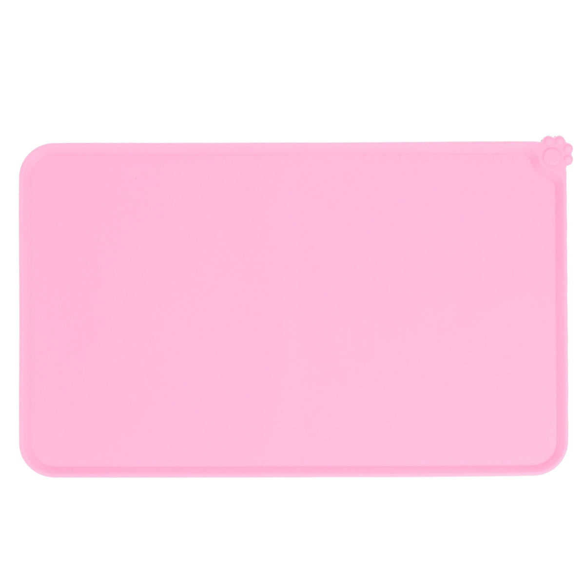 Pet Food Pad Silicone Waterproof Non Slip Bowl Drinking Feeding Mat Placemat for Dog Cat(Red )