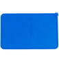 Pet Food Pad Silicone Waterproof Non Slip Bowl Drinking Feeding Mat Placemat for Dog Cat(Blue )