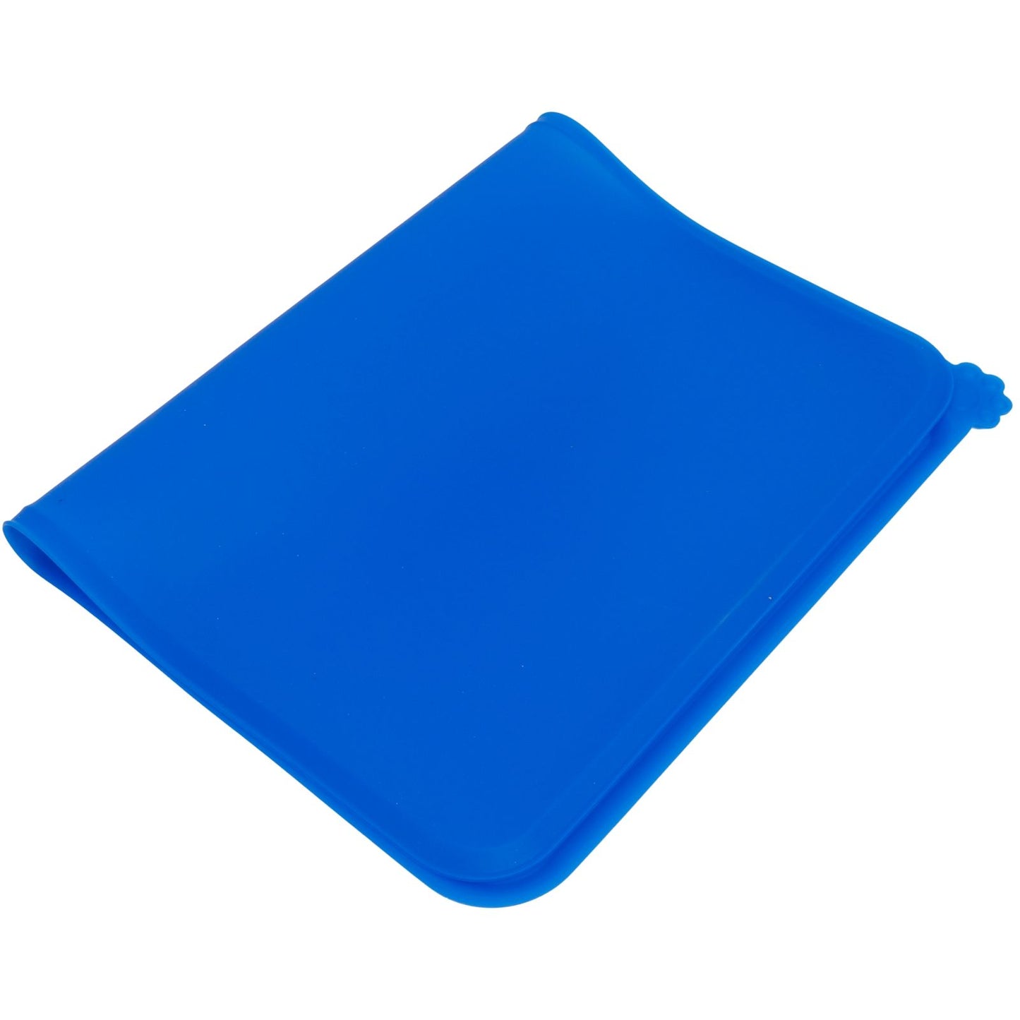Pet Food Pad Silicone Waterproof Non Slip Bowl Drinking Feeding Mat Placemat for Dog Cat(Blue )