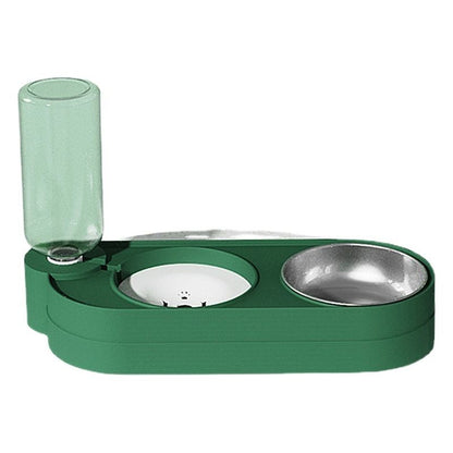 Cat Water Fountain Claw Cheep Automatic Feeder Gypsum White