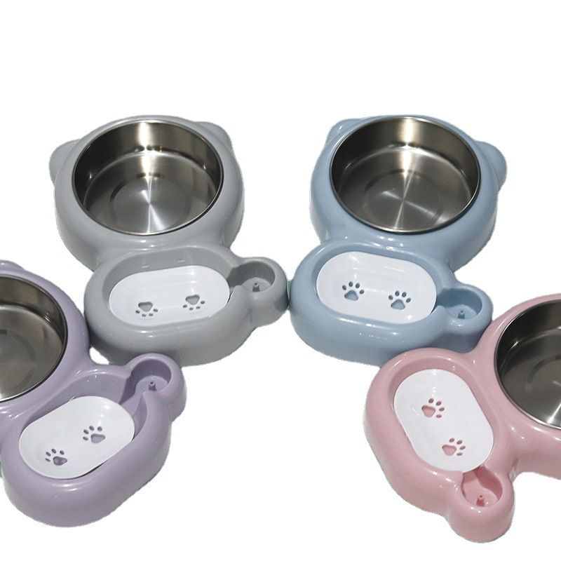Yunce Pet Factory Automatic Feeder Cat Dog Bowl Pink