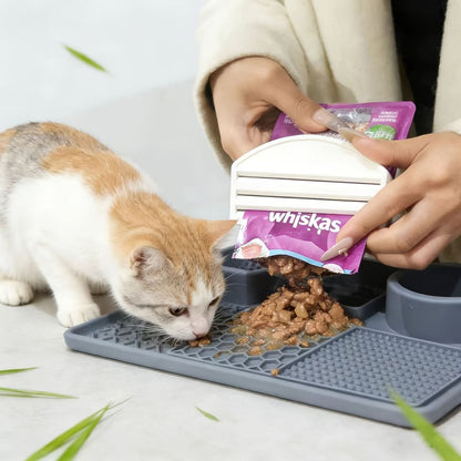 Pet Wet Food Pouch Scraper – Effortlessly squeeze every last bit of cat or dog wet food, paste, or puree from pouches without mess. Ideal for home feeding, this handy tool helps reduce waste and keeps hands clean during daily mealtime. (Chocolate)