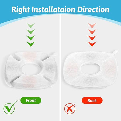 24 Pcs Cat Fountain Replacement Filters 12 Pack Water Fountain Replacement Filters with 12 Pack Pre-Filter Sponges, Pet Fountain Filter Fit for 95oz/2.8L Automatic Pet Fountain Cat Water Fountain