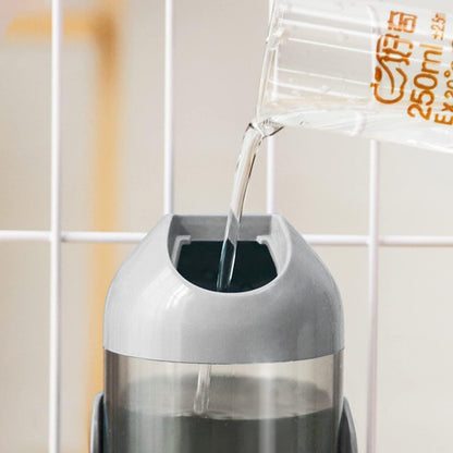 Water Bottle Hanging Dog Water Dispenser Kennel Drinker Kettle Feeder Free Cage Crate Hutch Puppy Cat Rabbit (24oz, Gray)