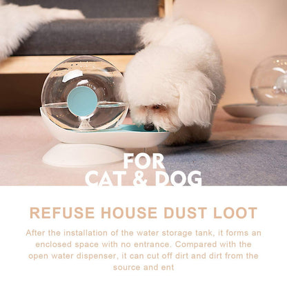 Cat Dog Water Dispenser Automatic Water Drinking Fountain for Small or Medium Size Dogs Cats Easy to Clean Snail Shape 2.8L Pink
