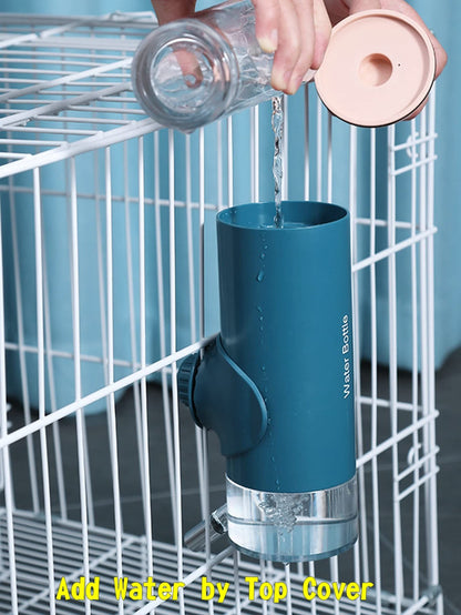 1 pcs Dog Crate Water Bottle Stainless Steel Leak-Proof Ball 24oz Top Fill Dog Water Dispenser for Cage