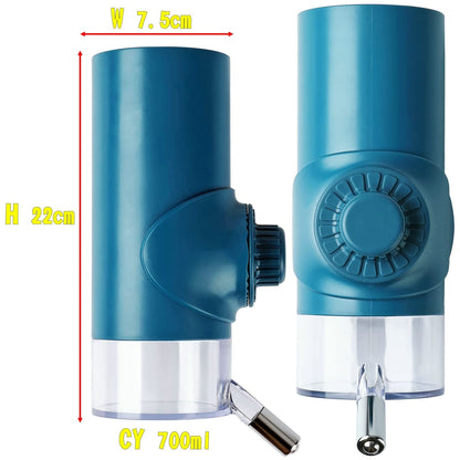 1 pcs Dog Crate Water Bottle Stainless Steel Leak-Proof Ball 24oz Top Fill Dog Water Dispenser for Cage