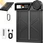 CARLA HOME Solar Automatic Chicken Coop Door with Timer, Light Sensor, Remote Control, Anti-Pinch, LED Screen & USB Charging