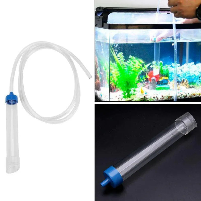 Aquarium Gravel Cleaner Siphon Hose Manual Water Changer for Small Fish Tanks