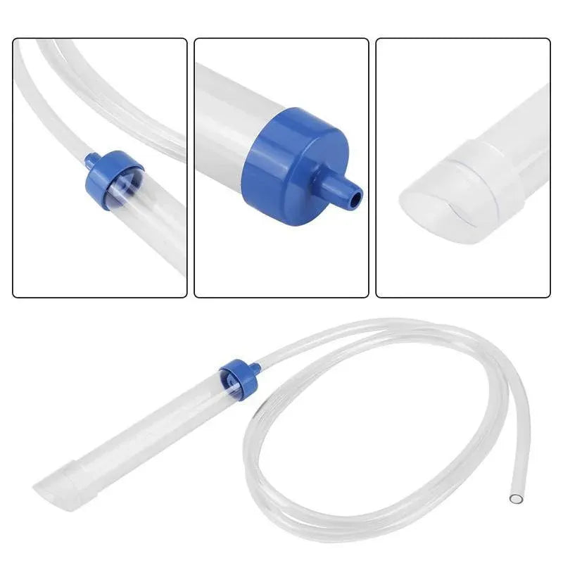 Aquarium Gravel Cleaner Siphon Hose Manual Water Changer for Small Fish Tanks