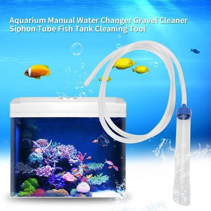 Aquarium Gravel Cleaner Siphon Hose Manual Water Changer for Small Fish Tanks