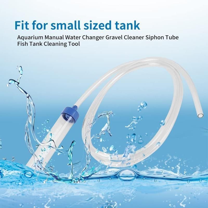Aquarium Gravel Cleaner Siphon Hose Manual Water Changer for Small Fish Tanks