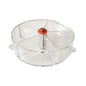 Parrot Foraging Toy Bird Chew Wheel Food Dispenser Divider Box Cage Accessory - Transparent