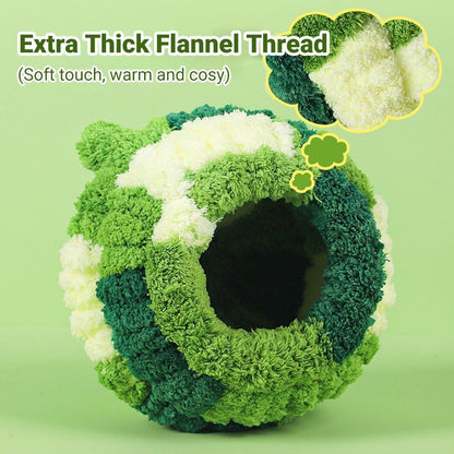 Hanging Warm Cotton Nest Hammock Cozy Bed for Parrots and Other Bird Species - Green