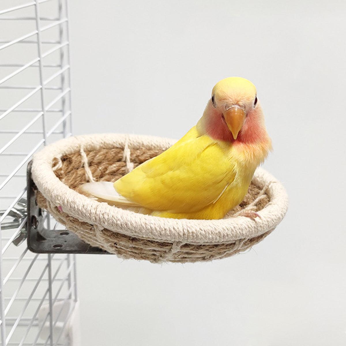 Birds Nest Parrot Straw Nest for Small Animal Nesting Material Bedding - Hemp Rope